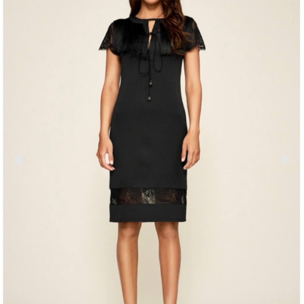 Fringe Tie Front Dress
